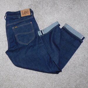 LEE raw denim selvedged denim jeans - dark blue 34x30 zipper fly